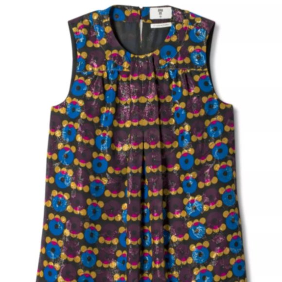 Anna Sui for Target Women’s Metallic Circle Sleeveless Shift Dress Sz 1X NWT ! - Picture 3 of 5